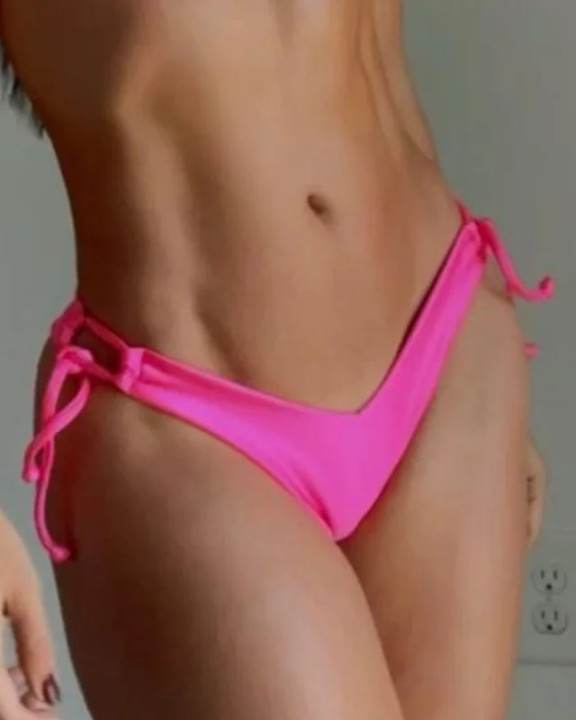 Pink Barbie Tie Side Bikini Bottom